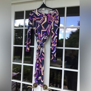 Emilio Pucci silk sheath dress, with belt. Size 12.